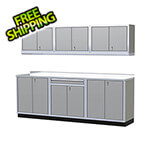 Moduline Pro II 9-Foot Light Gray Aluminum Garage Cabinet System