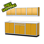 Moduline Pro II 9-Foot Yellow Aluminum Garage Cabinet System