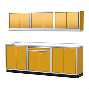 Pro II 9-Foot Yellow Aluminum Garage Cabinet System