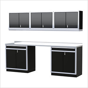 Pro II 9-Foot Signature Black Aluminum Garage Cabinet System