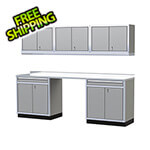 Moduline Pro II 9-Foot Light Gray Aluminum Garage Cabinet System