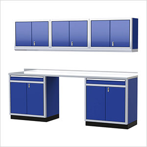 Pro II 9-Foot Moduline Blue Aluminum Garage Cabinet System