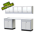 Moduline Pro II 9-Foot White Aluminum Garage Cabinet System
