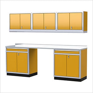 Pro II 9-Foot Yellow Aluminum Garage Cabinet System