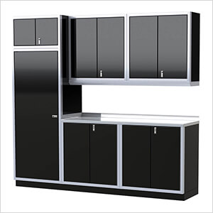 Pro II 8-Foot / 8-Inch Signature Black Aluminum Garage Cabinet System