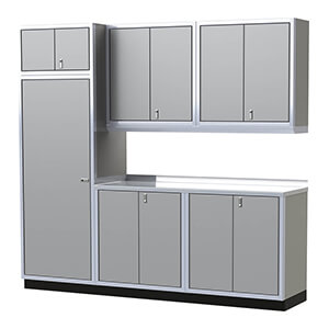Pro II 8-Foot / 8-Inch Light Gray Garage Cabinet System