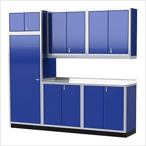 Pro II 8-Foot / 8-Inch Moduline Blue Garage Cabinet System
