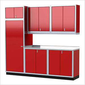 Pro II 8-Foot / 8-Inch Red Garage Cabinet System