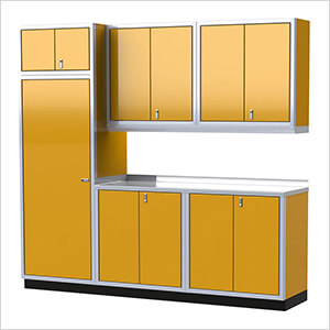 Pro II 8-Foot / 8-Inch Yellow Garage Cabinet System