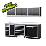 Moduline Pro II 8-Foot / 8-Inch Signature Black Aluminum Garage Cabinet System