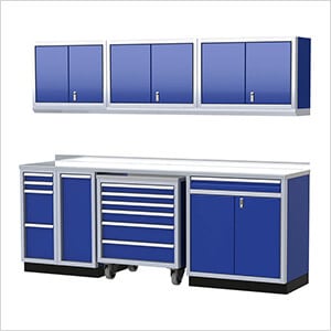 Pro II 8-Foot / 8-Inch Moduline Blue Aluminum Garage Cabinet System