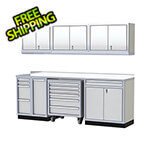 Moduline Pro II 8-Foot / 8-Inch White Aluminum Garage Cabinet System