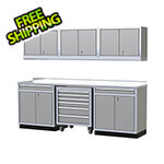 Moduline Pro II 9-Foot Light Gray Aluminum Garage Cabinet System