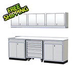Moduline Pro II 9-Foot White Aluminum Garage Cabinet System