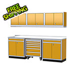 Moduline Pro II 9-Foot Yellow Aluminum Garage Cabinet System