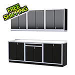Moduline Pro II 9-Foot Signature Black Aluminum Garage Cabinet System