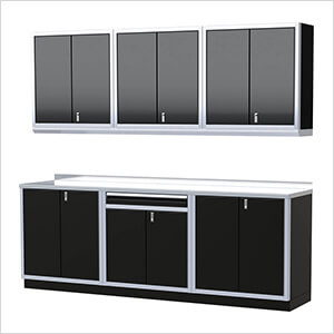 Pro II 9-Foot Signature Black Aluminum Garage Cabinet System