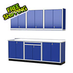 Moduline Pro II 9-Foot Moduline Blue Aluminum Garage Cabinet System