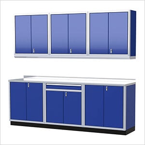 Pro II 9-Foot Moduline Blue Aluminum Garage Cabinet System