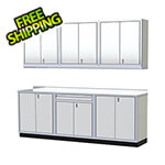 Moduline Pro II 9-Foot White Aluminum Garage Cabinet System