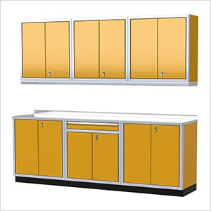 Pro II 9-Foot Yellow Aluminum Garage Cabinet System