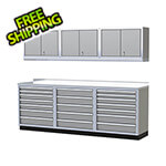 Moduline Pro II 9-Foot Light Gray Aluminum Garage Cabinet System