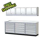 Moduline Pro II 9-Foot Moduline White Aluminum Garage Cabinet System