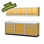 Moduline Pro II 9-Foot Moduline Yellow Aluminum Garage Cabinet System