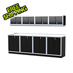Moduline Pro II 10-Foot Signature Black Aluminum Garage Cabinet System