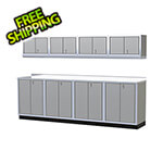 Moduline Pro II 10-Foot Light Gray Aluminum Garage Cabinet System
