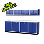 Moduline Pro II 10-Foot Moduline Blue Aluminum Garage Cabinet System