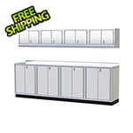Moduline Pro II 10-Foot White Aluminum Garage Cabinet System