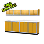 Moduline Pro II 10-Foot Yellow Aluminum Garage Cabinet System