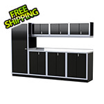 Moduline Pro II 10-Foot Signature Black Aluminum Garage Cabinet System