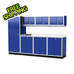 Moduline Pro II 10-Foot Moduline Blue Aluminum Garage Cabinet System
