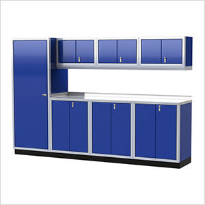 Pro II 10-Foot Moduline Blue Aluminum Garage Cabinet System