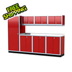Moduline Pro II 10-Foot Red Aluminum Garage Cabinet System