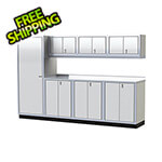 Moduline Pro II 10-Foot White Aluminum Garage Cabinet System