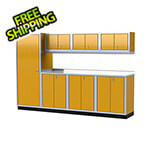 Moduline Pro II 10-Foot Yellow Aluminum Garage Cabinet System