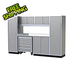 Moduline Pro II 10-Foot Light Gray Aluminum Garage Cabinet System