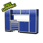 Moduline Pro II 10-Foot Moduline Blue Aluminum Garage Cabinet System