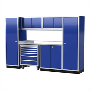 Pro II 10-Foot Moduline Blue Aluminum Garage Cabinet System