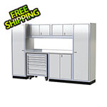 Moduline Pro II 10-Foot White Aluminum Garage Cabinet System
