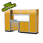Moduline Pro II 10-Foot Yellow Aluminum Garage Cabinet System