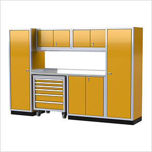 Pro II 10-Foot Yellow Aluminum Garage Cabinet System