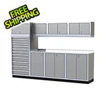Moduline Pro II 10-Foot Light Gray Aluminum Garage Cabinet System
