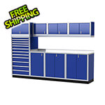 Moduline Pro II 10-Foot Moduline Blue Aluminum Garage Cabinet System