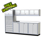 Moduline Pro II 10-Foot White Aluminum Garage Cabinet System