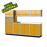 Moduline Pro II 10-Foot Yellow Aluminum Garage Cabinet System