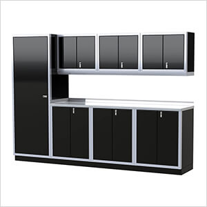 Pro II 10-Foot Signature Black Aluminum Garage Cabinet System